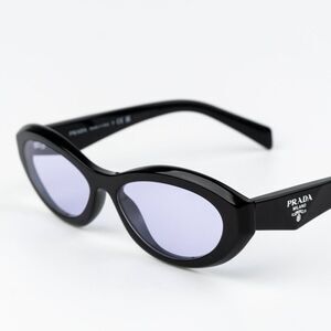 NEW Prada PR26ZS 16K40J Black Violet Oval Women Sunglasses PR 26ZS
